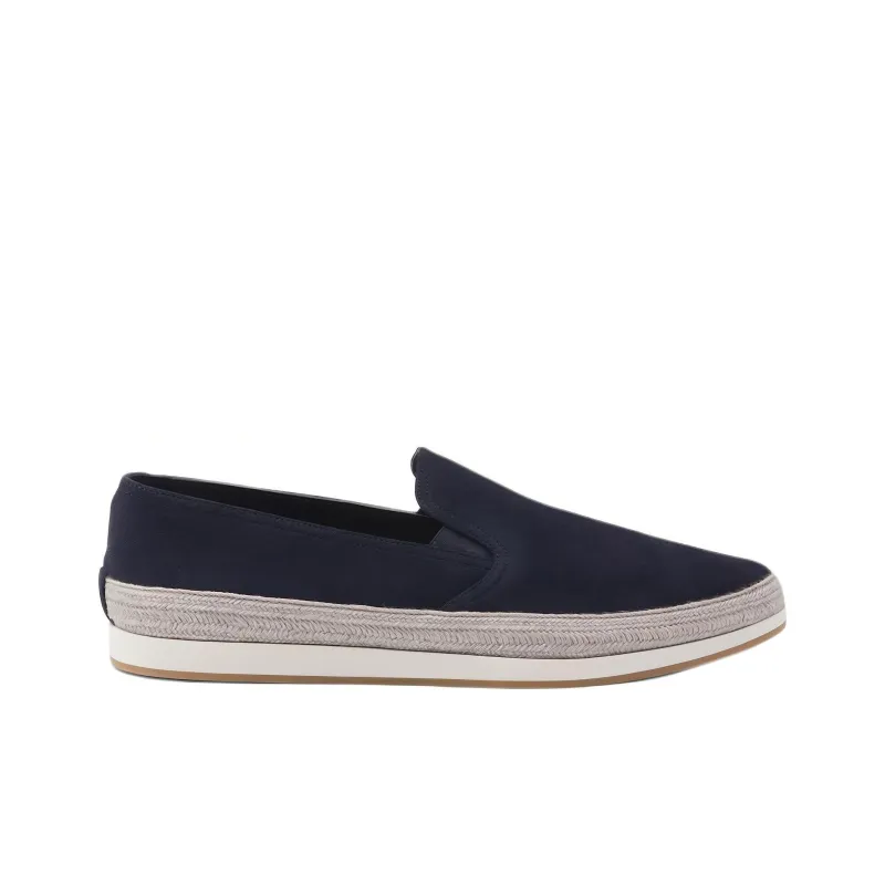 PRADA Almond-toe Suede Espadrilles-1