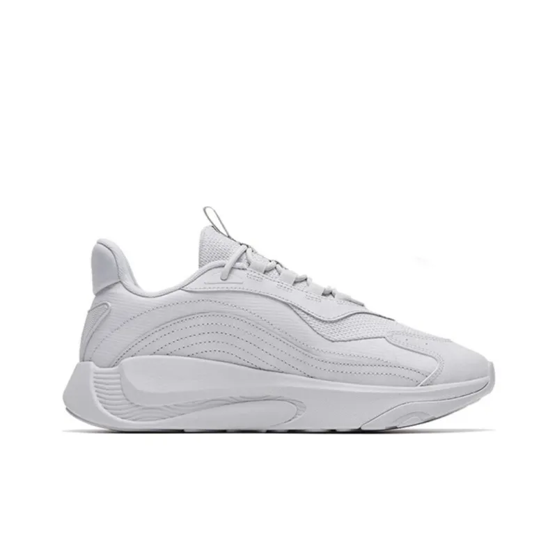 Anta Chao Bai Cushioning Anti Slip And Wear Resistant Low Top Sports Casual Shoes White Gray-1