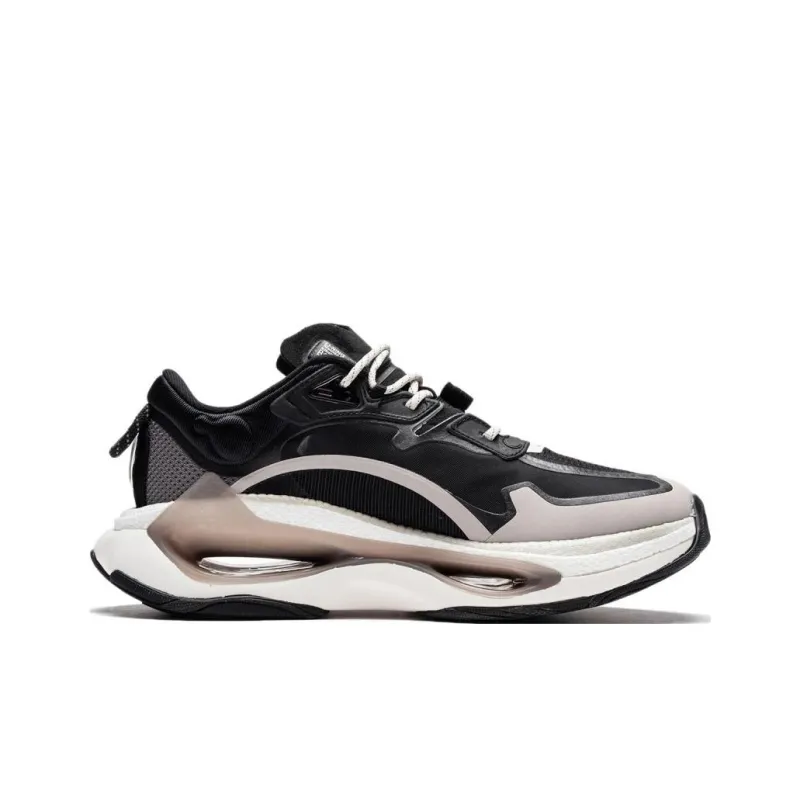 LiNing Transcend Infinity Cushioned Anti Slip And Wear Resistant Lightweight Low Top Casual Shoes Men's Black Gray-1