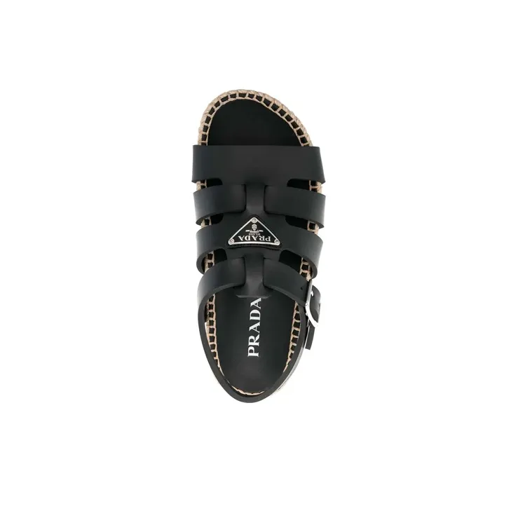 PRADA One Strap Sandals Women's Black-2