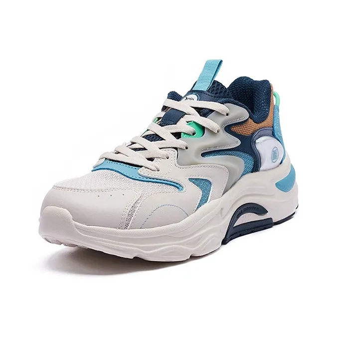 361° Casual Shoes Men Low Top Oat Milk/Arctic Blue-2