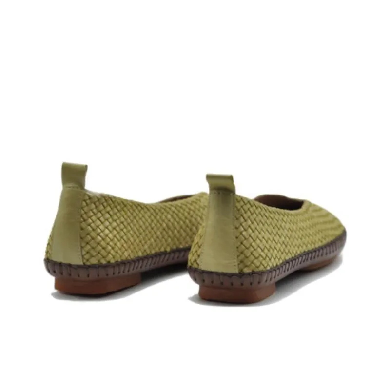 ARTMU Women's Casual Shoes Women's Low Top Green/Ecru-5