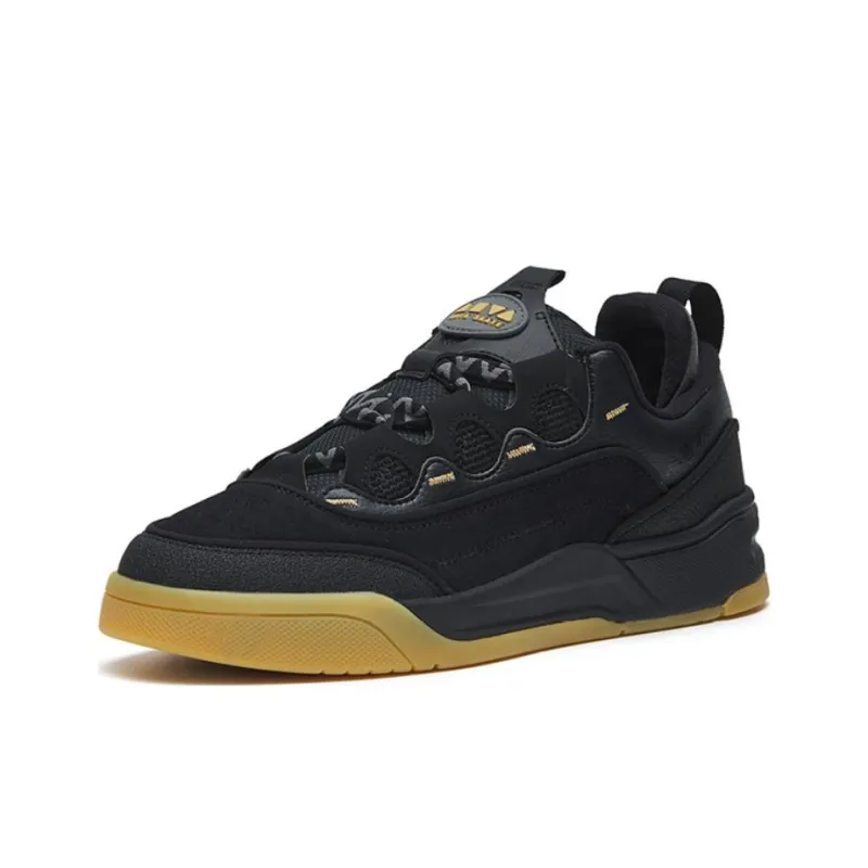 Anta Slip Resistant Cushioning And Breathable Low Top Skateboard Shoes Men's Black-1