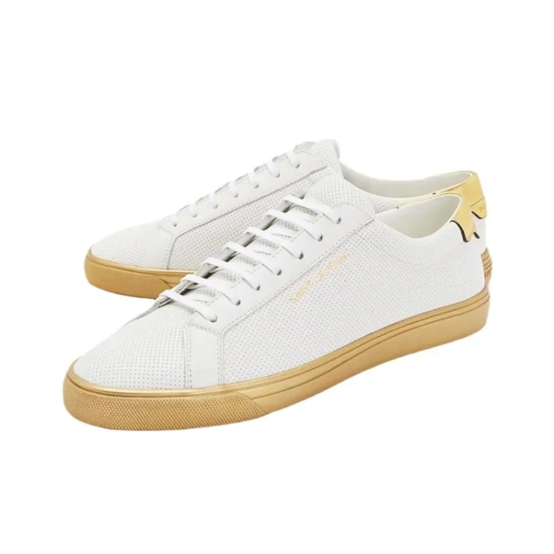 SAINT LAURENT Stylish Skateboarding Shoes Men's White-1