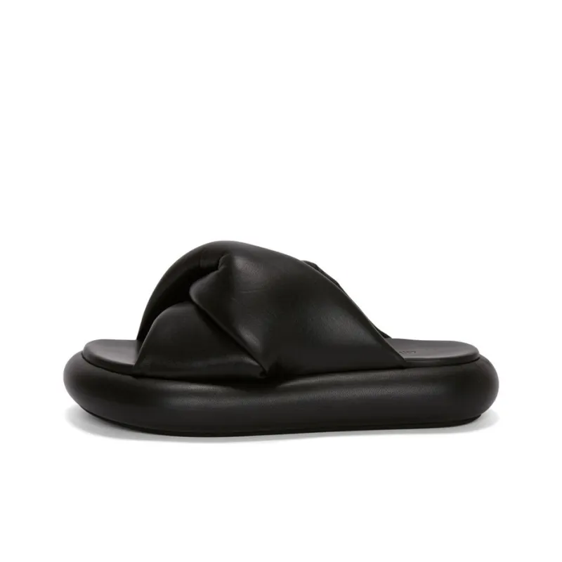 JW Anderson Rubber Sole Slip Resistant Slide Slippers Women's Black-0