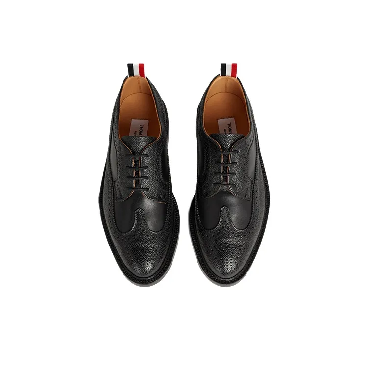 THOM BROWNE Longwing Pebbled Brogues-3
