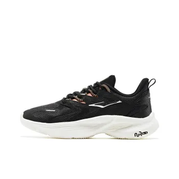 Erke Cushioning, Slip Resistant, And Abrasion Resistant Low Top Running Shoes Women's Black Gold