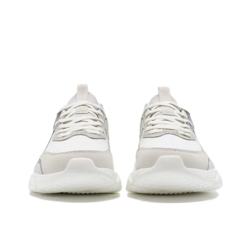 XTEP Slip Resistant, Abrasion Resistant, Rebound Resistant Low Top Running Shoes Men's White Gray-4