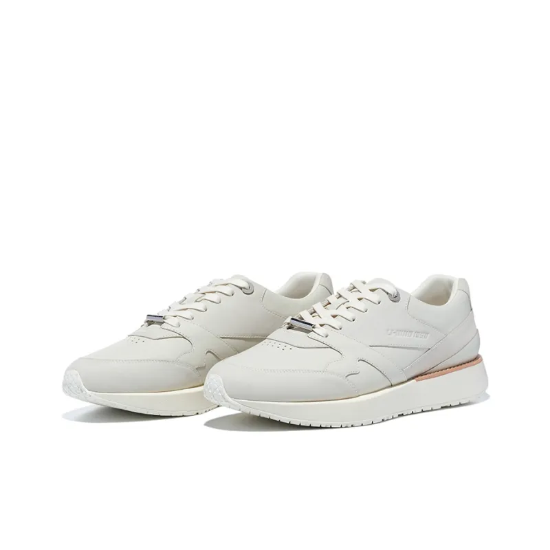 LI NING 1990 Anti Slip Wear Resistant Low Top Sports Casual Shoes Men's Ecru-1
