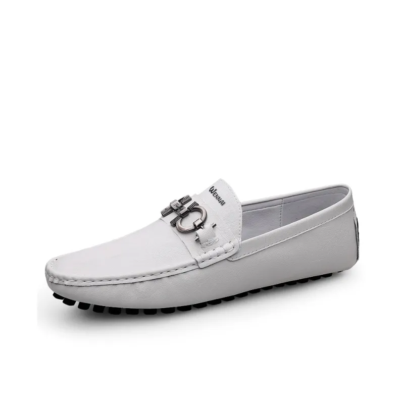 Wen Nai Beanie Shoes Men's White-1