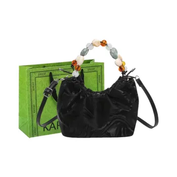 KARUISHA PU Shoulder Bag Women's Black/Silver/Pink/White