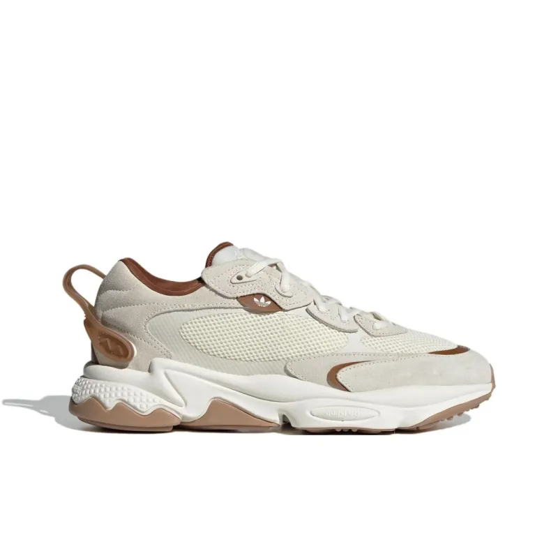 Adidas Originals Ozweego Anti Slip Wear Resistant Low Top Chunky Sneakers Unisex Beige White Brown-1