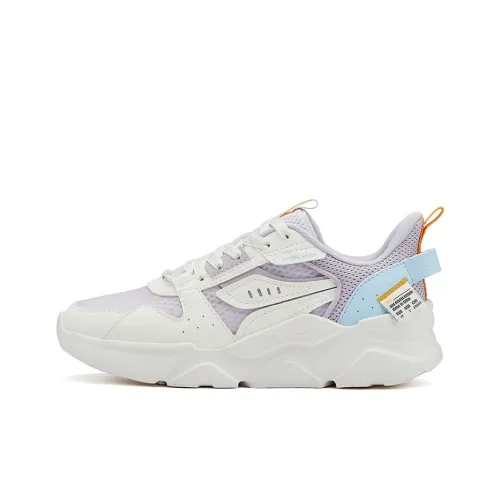 361° Abrasion Resistant Slip Resistant Low Top Casual Shoes Women's White Purple