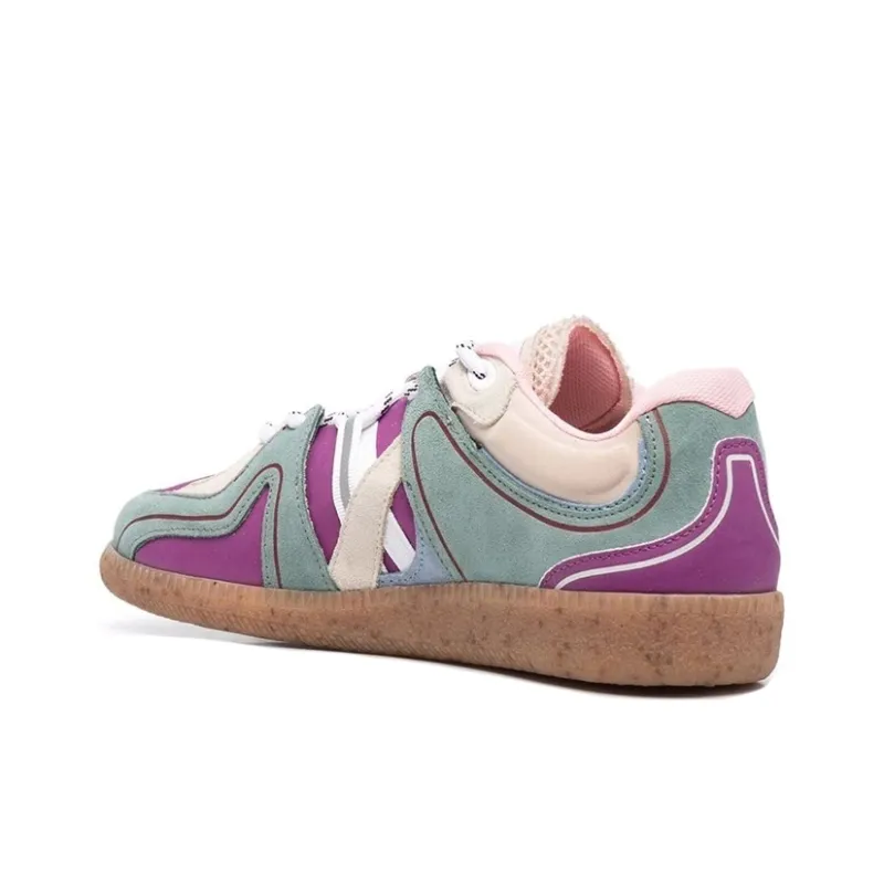 GANNI Skateboard Shoes Women's Low-Top Purple Gray-3