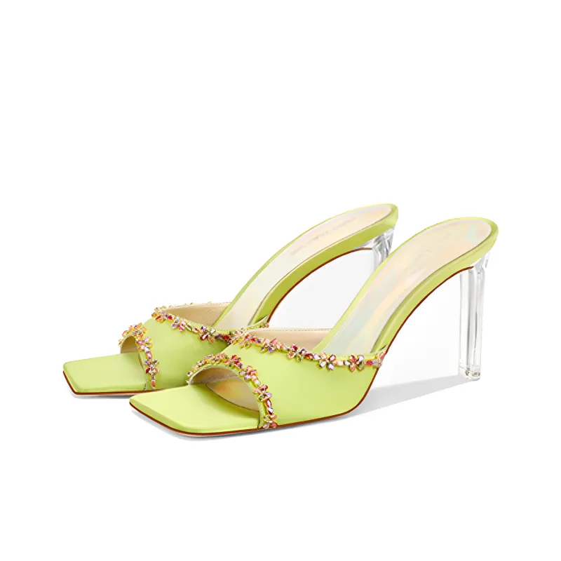 SHUDAIER Slide Slippers Women's Green-1