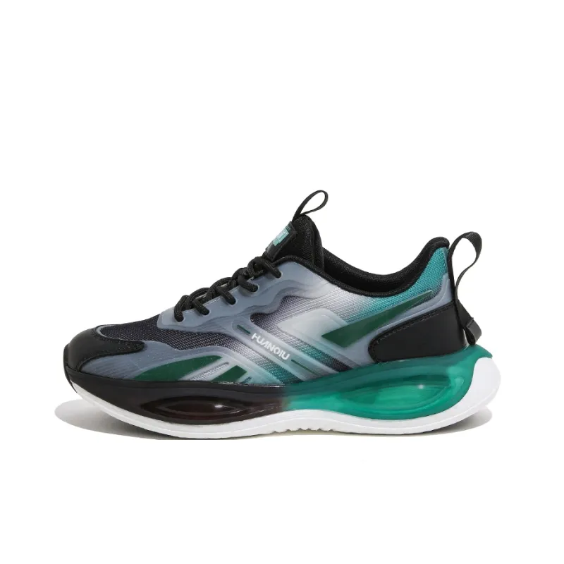 HUANQIU Anti Slip Wear Resistant Low Top Sports Casual Shoes Men's Gray Green-0