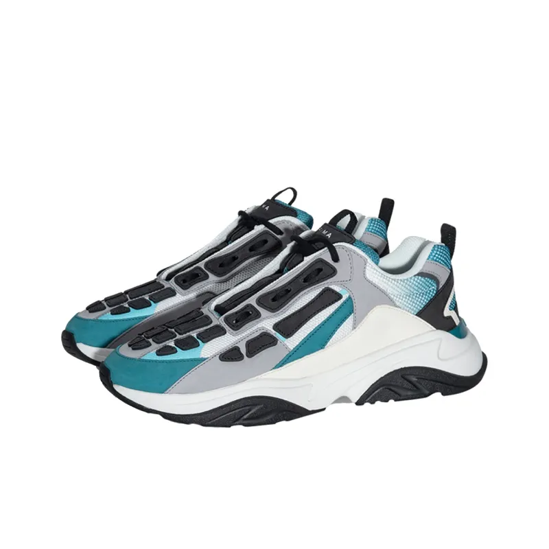 AMIRI Bone Runner White Black Blue Grass-1