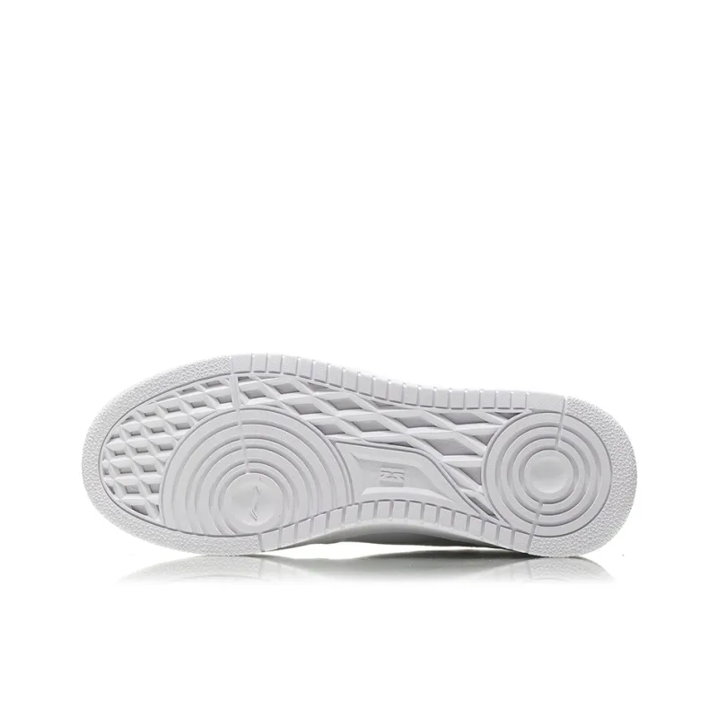 LiNing Anti Slip Wear Resistant Low Top Skateboard Shoes Men's White Orange-3
