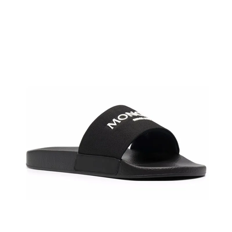 Moncler Basile X Moncler Pool Slide 'Logo Print - Black'-1