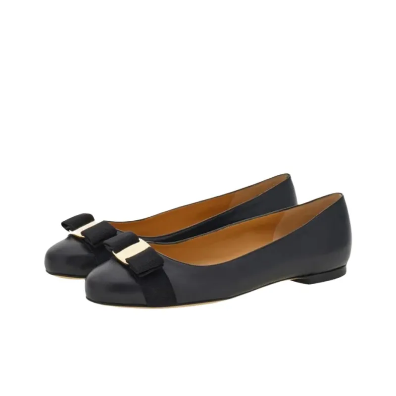 FERRAGAMO Varina Casual Single Shoes Women's Black-2