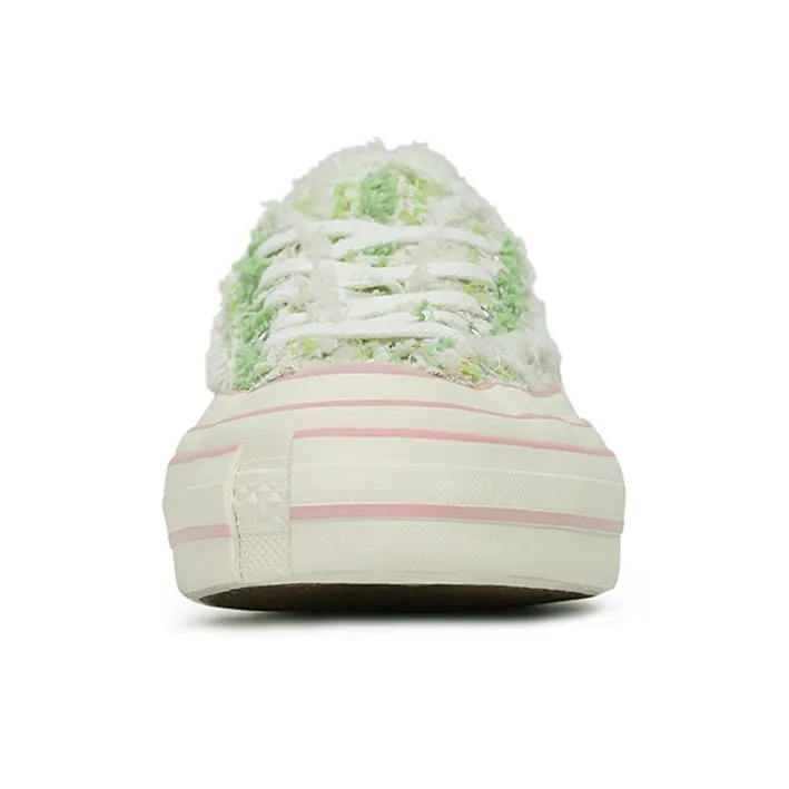 VESSEL G.O.P. Slip On 'Grass Tweed' Low Top Canvas Shoes Unisex Verdant Green-6