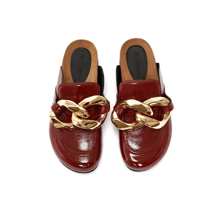 JW Anderson Chain detail Leather Loafer Mules Women's-4