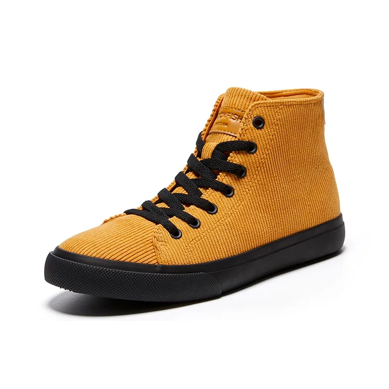 Rockfish Thermal Slip Resistant High Top Skateboard Shoes Women's Ginger Yellow-1