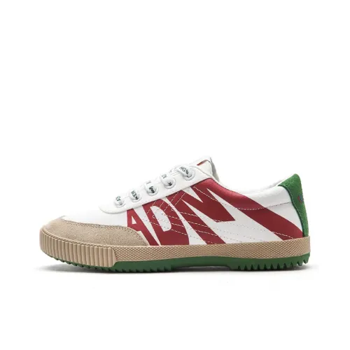 Feiyue Canvas Shoes Unisex Low-Top White/Red/Green