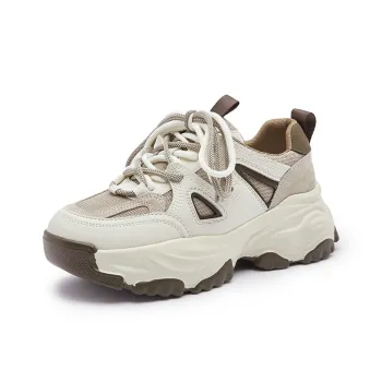 Milan Love Song Cushioning Height Increasing Wear Resistant Low Top Chunky Sneakers 6cm Women's