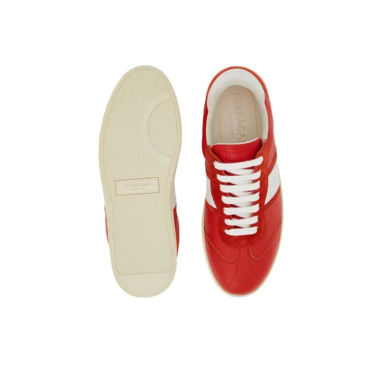 FERRAGAMO Logo-debossed Low-top Sneakers-4