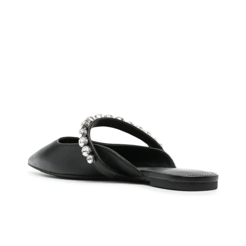 Michael Michael Kors Crystal-embellished Leather Flat Mules-2