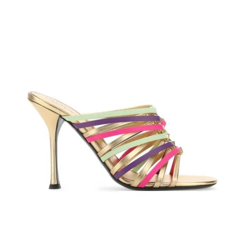 Valentino Garavani Rockstud Open Toe Stiletto Mules Women's-1