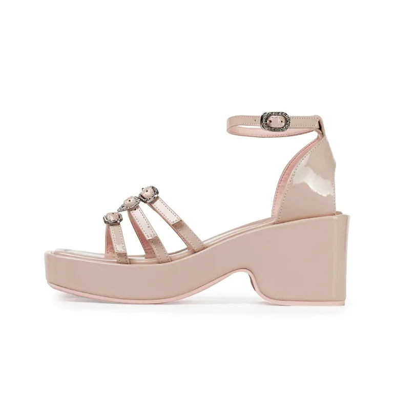 Wonderful Couple One Strap Sandals 7cm Women's-36