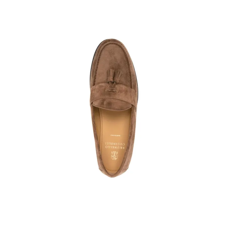 Brunello Cucinelli Tassel-detail Suede Loafers-2