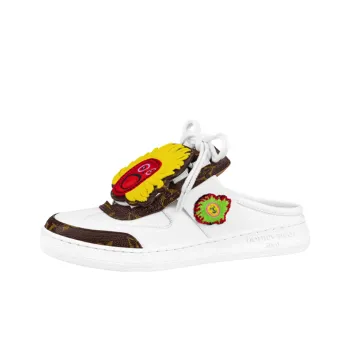 LOUIS VUITTON X Yayoi Kusama Mules 'White With Logo And Monogram' Women's