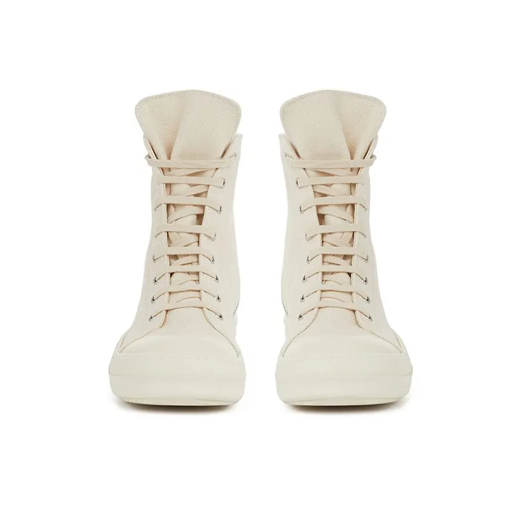 Rick Owens DRKSHDW Fogachine Hi Pentagram Embroidery Natural Black-2