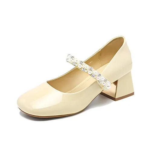 EXULL Q High Heels Women's Light Yellow