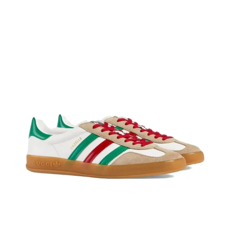 GUCCI Adidas X GUCCI Women's Gazelle 'White Green Red' Women's-2