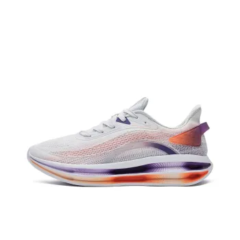 Erke Cushioning Anti Slip And Wear Resistant Low Top Running Shoes Men's White Orange