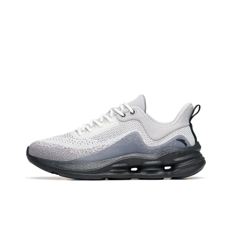 Anta Cushioned Anti-Slip Wear-Resistant Breathable Lightweight Low-Top Running Shoes Men's Gray-0