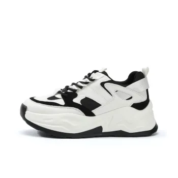 FLOSSIE Chunky Sneakers Women's Low Top Black/Beige Khaki