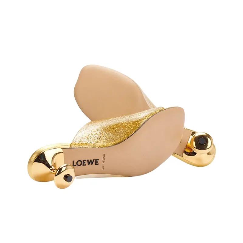 LOEWE Slide Slippers 4.5cm Women's Transparent Gold-4
