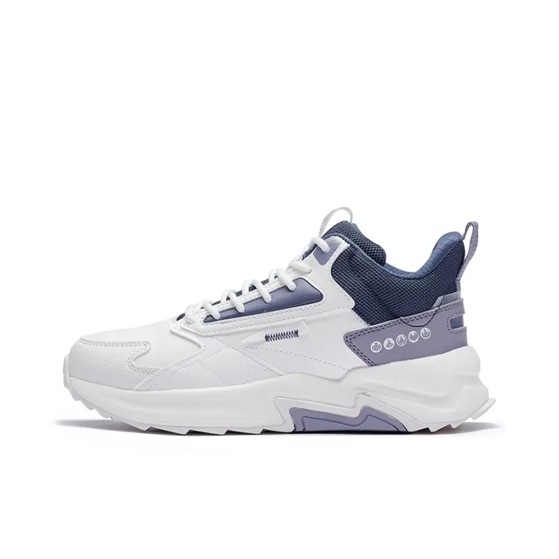 361° Slip Resistant, Abrasion Resistant, Thermal Mid Top Sports Casual Shoes Women's White Purple-0