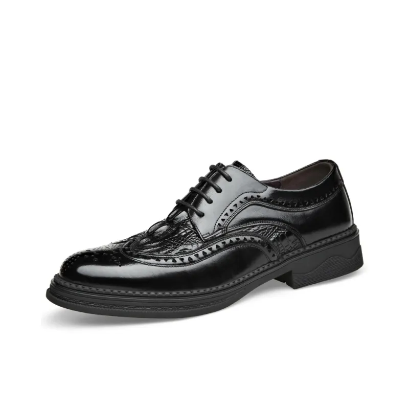 ZUWUDONG Dress Shoes Men Low Top Black-0