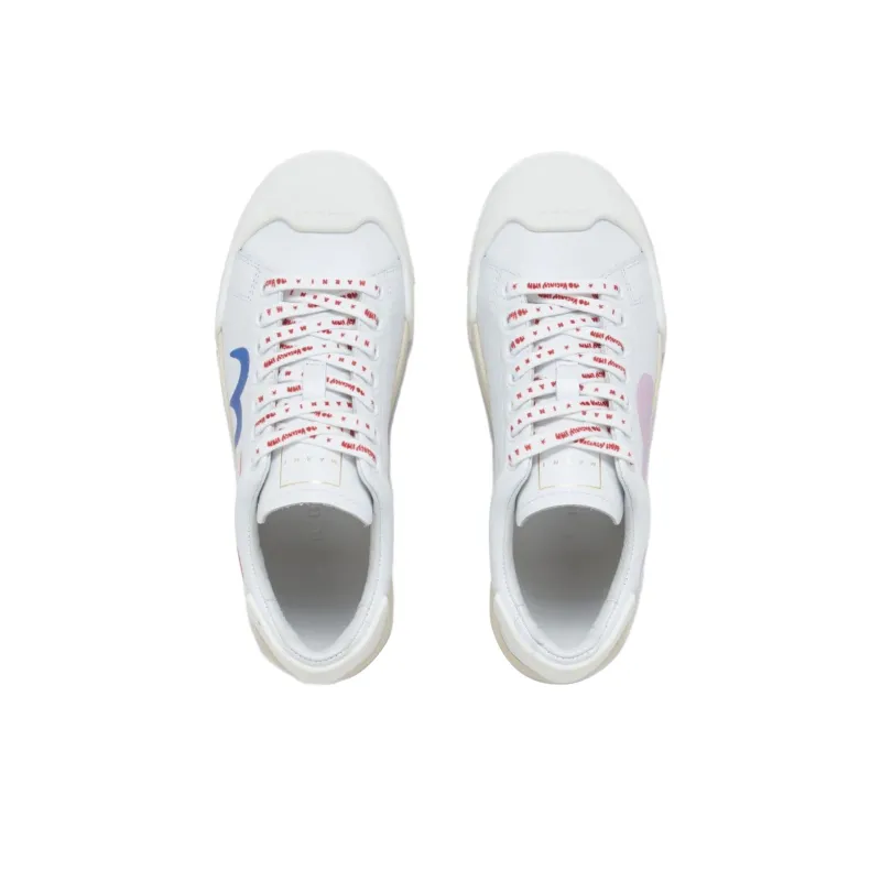 MARNI Low Top Stylish Skateboarding Shoes Women's White Purple-3