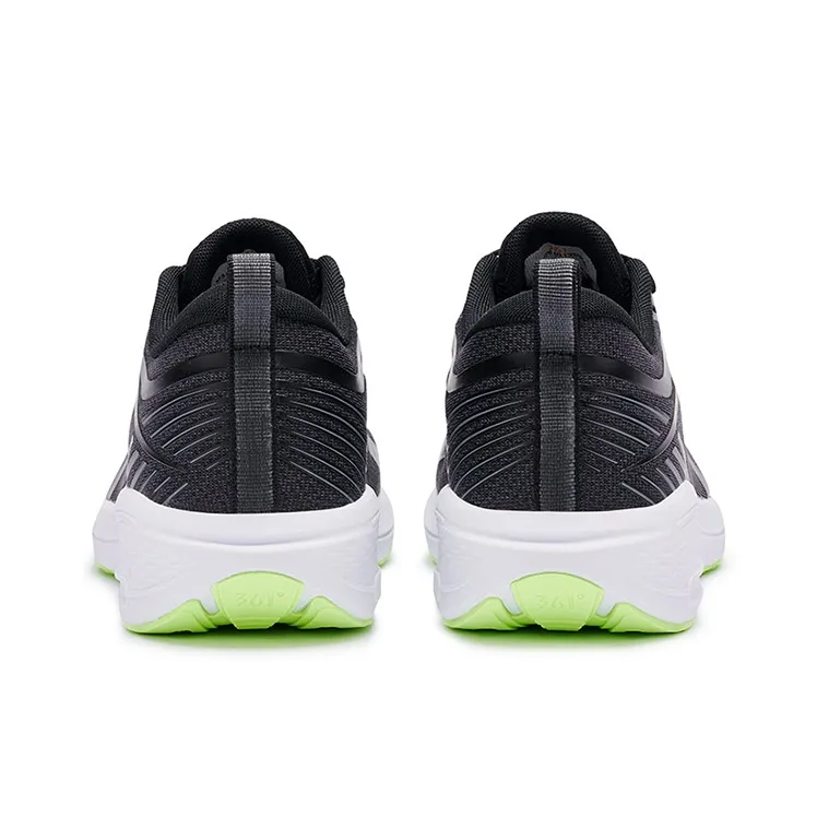 361° Breathable Slip Resistant Low Top Running Shoes Men's Obsidian Black-4