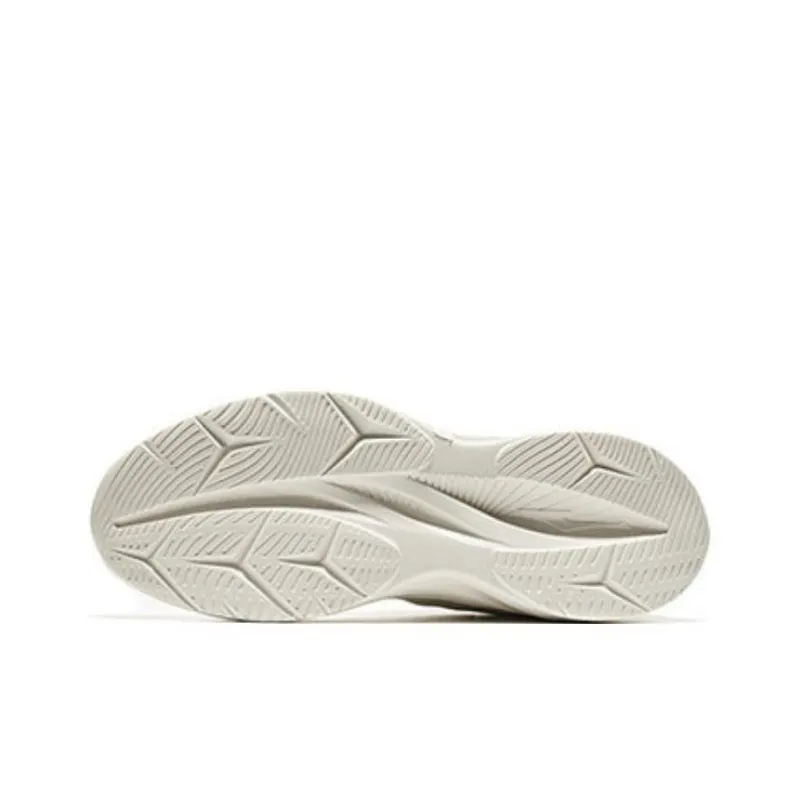 Erke Cushioning Anti Slip And Wear Resistant Low Top Running Shoes Men's White Green-4