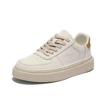 BELLE Slip Resistant Low Top Skateboard Shoes Men's White