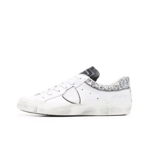 PHILIPPE MODEL Skateboard Shoes Women's Low-Top White/Silver