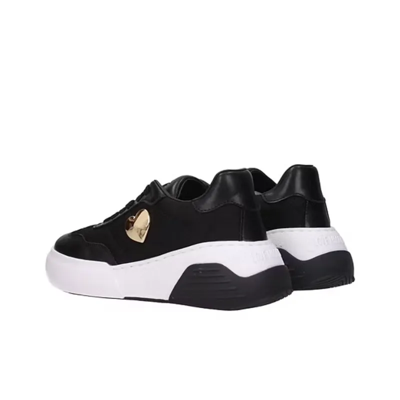 LOVE MOSCHINO Stylish Skateboarding Shoes Women's Black-3